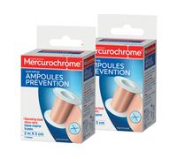 MERCUROCHROME - Sparadrap Prévention Ampoules - Protège des frottements - Découpe sans ciseaux - Micro-aéré pour laisser la peau respirer normalement - Retrait sans laisser de traces