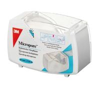 Sparadrap Micropore Blanc Sur Dévidoir Hermétique - 9,14 M X 2,5 Cm