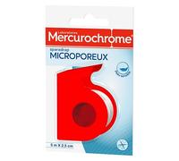 Sparadrap microporeux spécial peaux sensibles Mercurochrome 5 m x 2,5 cm