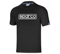T-shirt Sparco Frame demi-manches TG XL en coton noir avec logo
