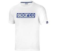 Sparco T-shirt Original 01327BI1S manches courtes coton blanc logo Taille S Unisexe Adulte