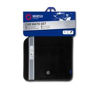 Sparco Jeu de 4 tapis en tissu noir et gris