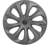 SPARCO Borchie Sicilia Set Universel Cache Moyeu Voiture Grigio 16