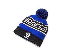 Sparco Bonnet Windy – bonnet d'hiver en laine, pon‑pon – Bleu