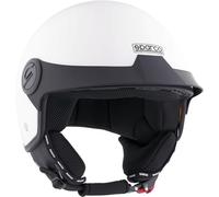 Sparco Casque Demi-Jet avec visière pour Motos Blanches avec Coque en ABS Taille M