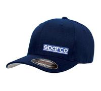 sparco Casquette Flexfit Original Bleu Marine Taille S/M Baseball Standard Unisexe Adulte