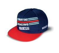 Sparco Casquette Martini Racing Avec Visière Plate E Broderie 3D Frontal 01283BM