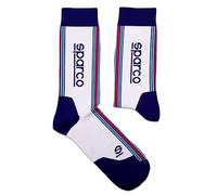 sparco Calcetines Diseño Martini-r Talla 41-46 Blanco/Azul Marino Chaussettes, Blanc, 41 Mixte