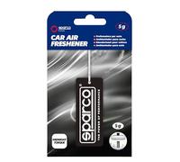 Sparco Désodorisant de Voiture en Cellulose avec Attache à Suspendre, Parfum Midnight Torque, Arôme Ambré Chaleureux aux Nuances Douces, Jusqu’à 30 Jours, 5 Grammes