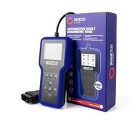 Sparco Dispositif de Diagnostic Automobile OBD2 Scanner Lecteur de Codes d'erreur Moteur et Transmission avec Test de Batterie et émissions I/M Readiness Multilingue pour véhicules à Essence