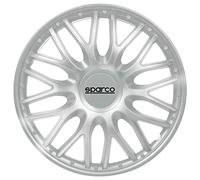 SPARCO Enjoliveurs 13'' pouces Cap De Roue Jeu Enjoliveur Auto argent SPC1396SV