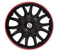 SPARCO Enjoliveurs 14'' pouces Cap De Roue Jeu Enjoliveur Auto noir/rouge SPC1494BKRD