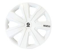 SPARCO Enjoliveurs 15'' pouces Cap De Roue Jeu Enjoliveur Auto blanc SPC1581WH