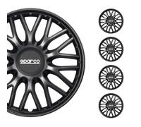SPARCO Enjoliveurs 15'' pouces Cap De Roue Jeu Enjoliveur Auto gris noir SPC1596GRBK