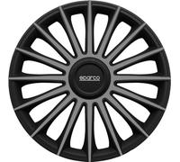 Sparco Enjoliveurs Treviso SPC1593BKGR Noir/Gris 15 Pouces Set de 4