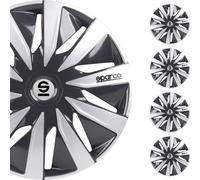 Sparco Enjoliveurs 15 pouces Lazio Gris Argent 4x