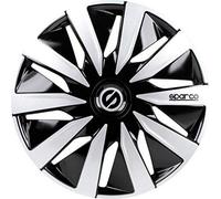 Sparco Enjoliveurs 15 pouces Lazio noir argent 4x