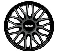 SPARCO Enjoliveurs 16'' pouces Cap De Roue Jeu Enjoliveur Auto gris noir SPC1696GRBK