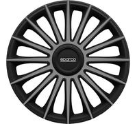 Sparco Enjoliveurs Treviso SPC1693BKGR Noir/Gris 16 pouces Jeu de 4