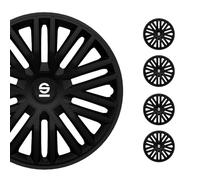 Sparco - Enjoliveurs Bergamo - 14-pouces - Noir - Set de 4 pièces