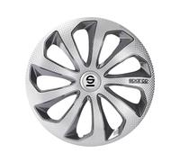 SPARCO Enjoliveurs Cap De Roue Jeu Enjoliveur Auto gris/argenté carbone SPC1575SVGRC