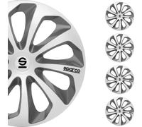 Sparco enjoliveurs de roue 14 pouces Sicilia argent gris 4pcs