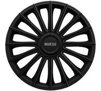 Sparco enjoliveurs de roues Torino 15 pouces ABS noir lot de 4 Zwart G