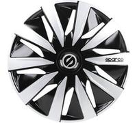 Sparco Enjoliveurs Lazio 16 pouces ABS noir / argent lot de 4 Argent G