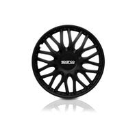 Sparco Enjoliveurs Roma - 16-Pouces - Noir - Set de 4 pièces