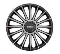 Sparco Enjoliveurs Treviso - 13-pouces - Noir/Argent - Set de 4 pièces