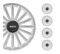Sparco Lot De 4 Enjoliveurs Treviso 15`` - Gris Argenté