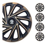 Sparco Enjoliveurs Varese - 15-pouces - Doré/Noir - Set de 4 pièces