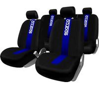 Sparco Ensemble Complet de Housses de siège Auto universelles Bleues SPC1011 à l'avant et à l'arrière