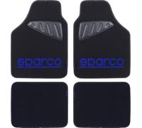 Sparco Ensemble Complet de Tapis de Sol de Voiture universels SPC19 en Polyester Noir/Bleu