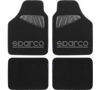 Sparco 4 pièces Tapis universels avec éraflures Gauche Logo/Droite Gris Tapis Noir