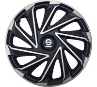 Sparco Ensemble de 4 couvre-roues Varese SPC1480SVBK 14 pouces Noir argenté