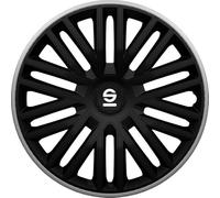 Sparco Enjoliveurs Bergamo 15 pouces Noir/Gris – Set de 4 pièces
