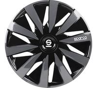 Sparco Ensemble De 4 Couvre-Roues De Voiture Lazio De 13 Pouces SPC1391BKGR Noir Gris