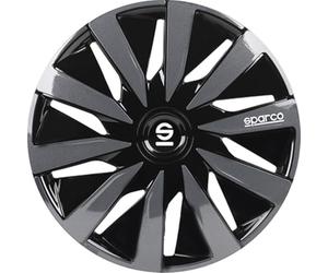 Sparco Ensemble De 4 Couvre-Roues De Voiture Lazio De 13 Pouces SPC1391BKGR Noir Gris