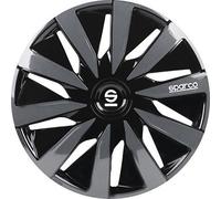 SPARCO Ensemble De 4 Rondelles Enjoliveurs 16 Pouces Lazio SPC1691BKGR