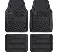 Sparco Ensemble de Tapis de Voiture Origin, 4 pièces, PVC Noir, universels, antidérapants et faciles à Nettoyer, Design Sportif