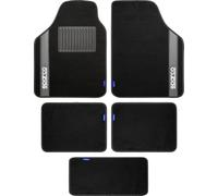 Sparco Ensemble de Tapis de Voiture Origin, 5 pièces, PVC Noir/Gris, Universel, antidérapant et Lavable, Design Sportif et Protecteur