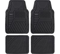 Sparco Ensemble de Tapis de Voiture Origin, 4 pièces, PVC Noir, universels, antidérapants et faciles à Nettoyer, Design Sportif