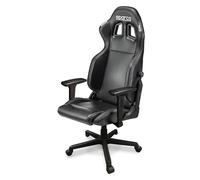 SPARCO Fauteuil de Bureau Icon Noir/Noir, Ergonomique, Design inspiré du Monde de la Course Automobile