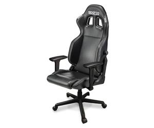 SPARCO Fauteuil de Bureau Icon Noir/Noir, Ergonomique, Design inspiré du Monde de la Course Automobile