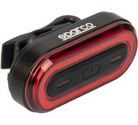 Sparco Feu arrière étanche et Rechargeable pour vélos en Aluminium et Silicone
