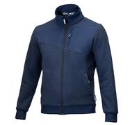 Sparco Gilet Grit Fleece Full Zip Crestone - Isolation Thermique Efficace - Inserts déperlants - Tissu de Doublure Polaire - Taille XXL - Bleu