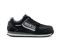 SPARCO - Gymkhana Max - Scarpe da Lavoro Antinfortunistiche S1P SRC Nero-Grigio, 39 EU