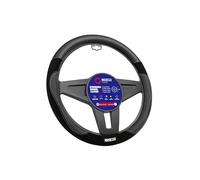 Sparco Housse de Volant S122 Noire en Daim + PVC, Noir