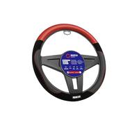 SPARCO Housse de Volant S122 Rouge et Noir en Daim + PVC, SPCS122RS
